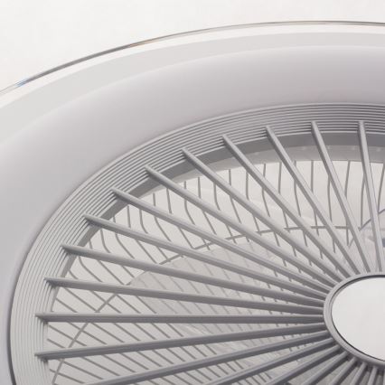 Brilagi - Luce LED dimmerabile con ventola RONDA LED/48W/230V 3000-6000K argento + telecomando