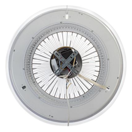 Brilagi - Luce LED dimmerabile con ventola RONDA LED/48W/230V 3000-6000K argento + telecomando