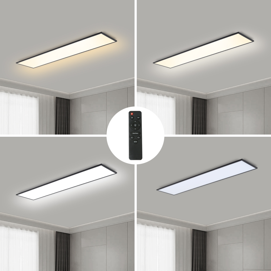 Brilagi - Plafoniera LED dimmerabile SLIMFRAME LED/58W/230V 120x30 cm 3000-6000K nero + telecomando