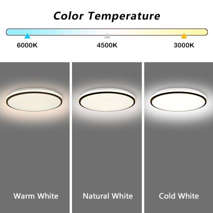 Brilagi - Plafoniera LED dimmerabile SMART LED/36W/230V 3000-6000K diametro 45 cm Wi-Fi Tuya + telecomando