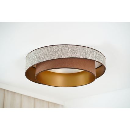 Brilagi - Plafoniera LED dimmerabile VEGAS SHINE LED/24W/230V diametro 60 cm 3000/4000/6500K marrone + telecomando