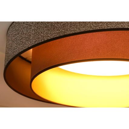 Brilagi - Plafoniera LED dimmerabile VEGAS SHINE LED/24W/230V diametro 60 cm 3000/4000/6500K marrone + telecomando