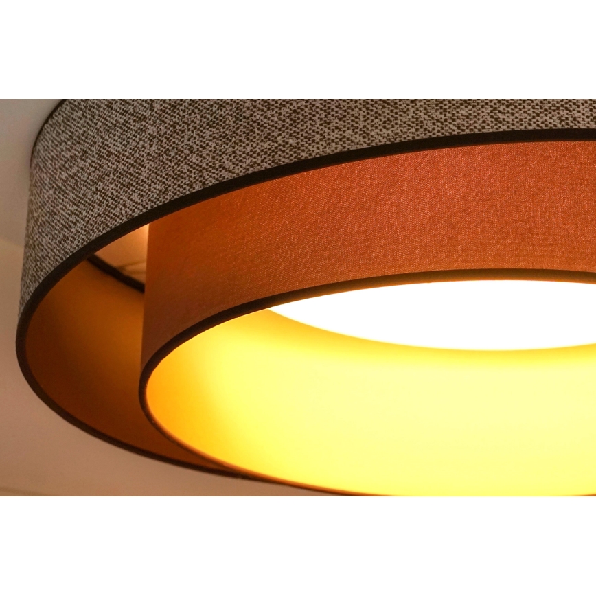 Brilagi - Plafoniera LED dimmerabile VEGAS SHINE LED/24W/230V diametro 60 cm 3000/4000/6500K marrone + telecomando