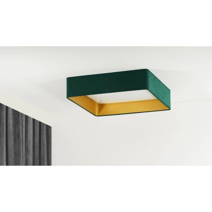 Brilagi - Plafoniera LED dimmerabile VELVET SQUARE SMART LED/36W/230V 2700-6500K Wi-Fi Tuya + telecomando verde