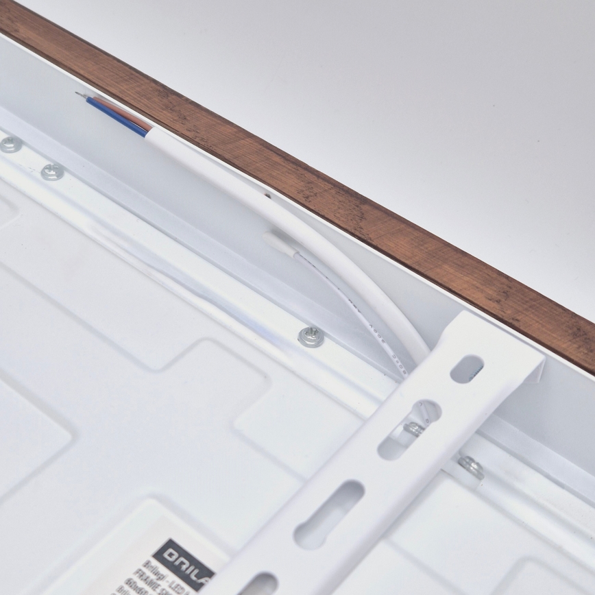 Brilagi - Plafoniera LED dimmerabile da bagno WOODY FRAME LED/50W/230V quercia ciliegio 60x60 cm 3000-6000K IP44 + telecomando