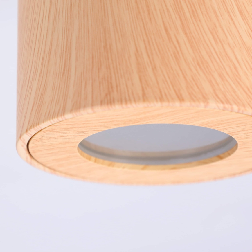 BRILAGI - Luce Spot da bagno MIA 1xGU10/30W/230V 84x80 mm decorazioni in rovere IP44