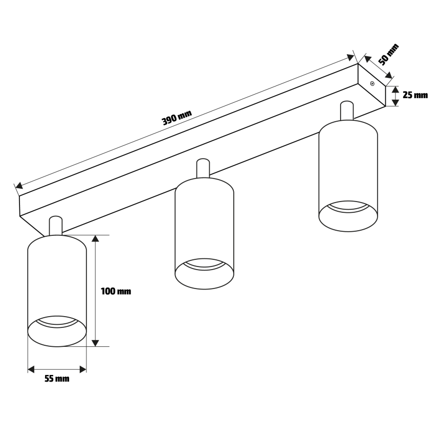 Brilagi - Luce Spot da bagno SELE 3xGU10/30W/230V IP44 cromo lucido