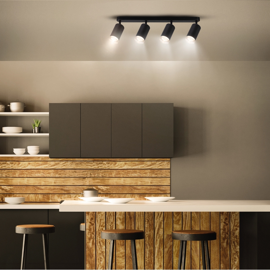 Brilagi - Luce Spot da bagno SELE 4xGU10/30W/230V IP44 nero