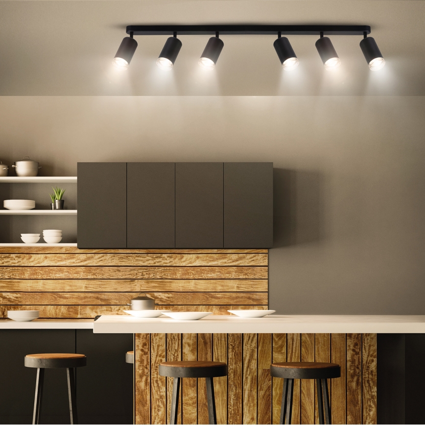 Brilagi - Luce Spot da bagno SELE 6xGU10/30W/230V IP44 nero