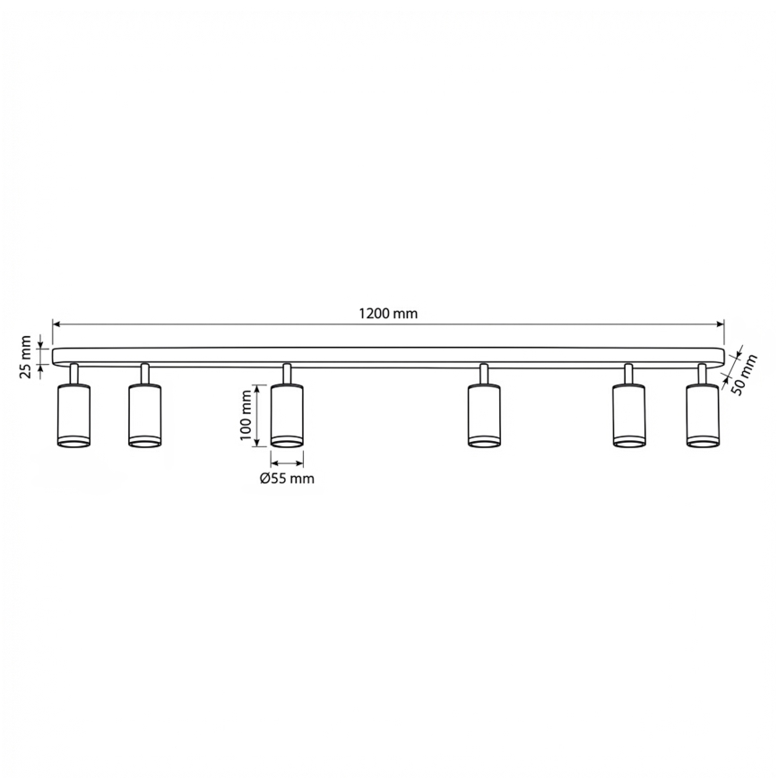 Brilagi - Luce Spot da bagno SELE 6xGU10/30W/230V IP44 nero