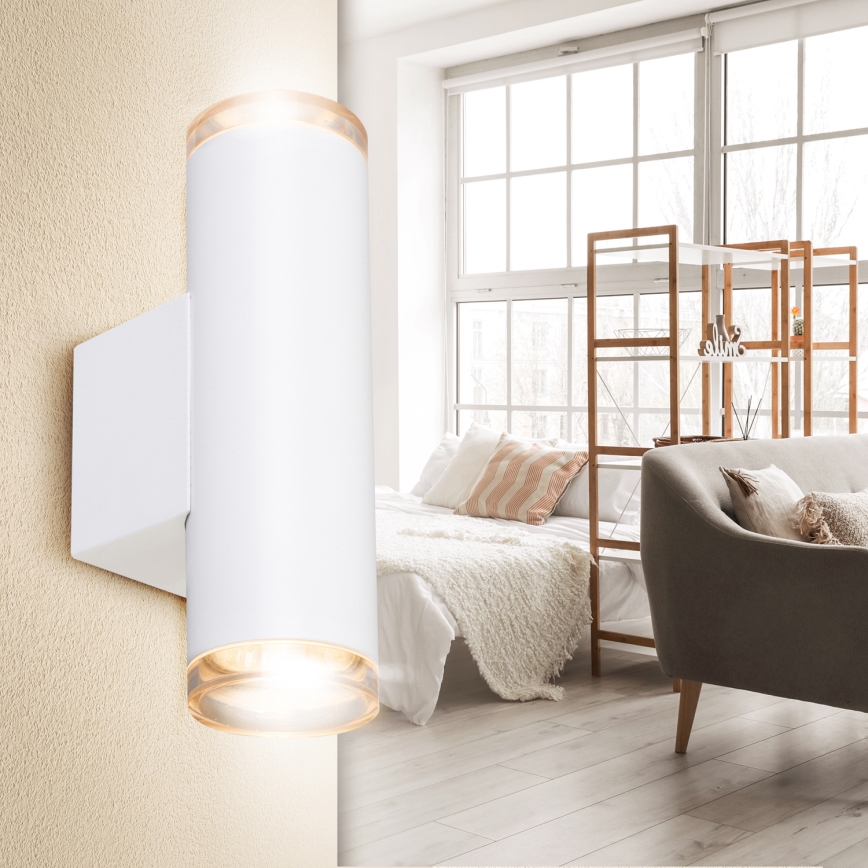 Brilagi - Faretto da muro per bagno SELE AQUA 4xGU10/30W/230V IP44 bianco