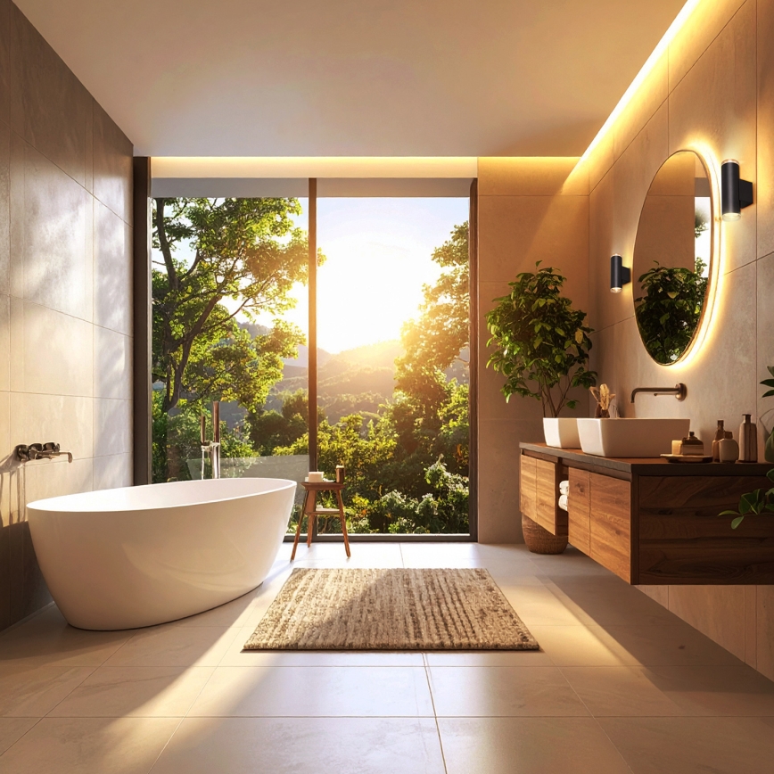 Brilagi - Faretto da muro per bagno SELE AQUA 4xGU10/30W/230V IP44 nero