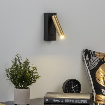 Brilagi - Luce Spot da parete a LED MAYA LED/3W/230V 4000K nero/oro