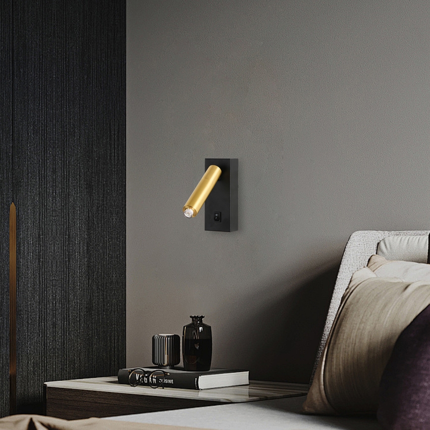 Brilagi - Luce Spot da parete LED dimmerabile MAYA 1xG9/4W/230V nero/oro 2700-6500K Wi-Fi Tuya