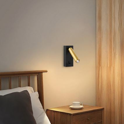 Brilagi - Luce Spot da parete LED dimmerabile MAYA 1xG9/4W/230V nero/oro 2700-6500K Wi-Fi Tuya