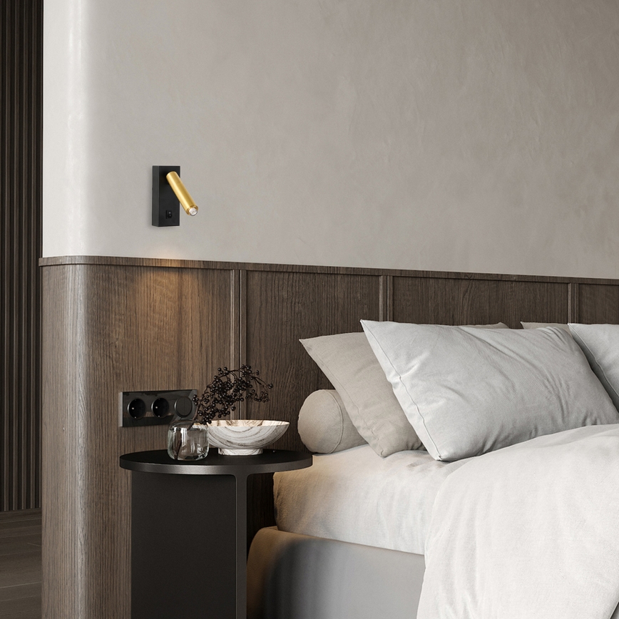 Brilagi - Luce Spot da parete LED dimmerabile MAYA 1xG9/4W/230V nero/oro 2700-6500K Wi-Fi Tuya
