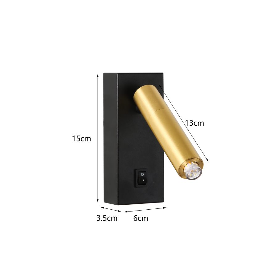 Brilagi - Luce Spot da parete LED dimmerabile MAYA 1xG9/4W/230V nero/oro 2700-6500K Wi-Fi Tuya