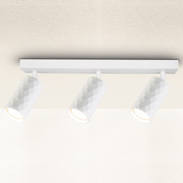 Brilagi - Luminaire à 3 spots SELE DIAMANT 3xGU10/30W/230V blanc