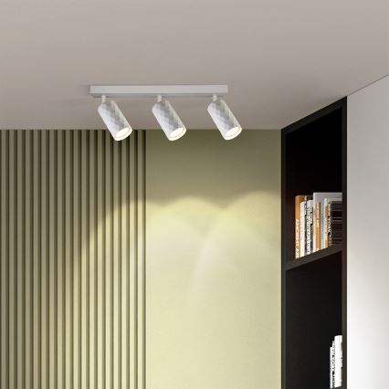 Brilagi - Luminaire à 3 spots SELE DIAMANT 3xGU10/30W/230V blanc