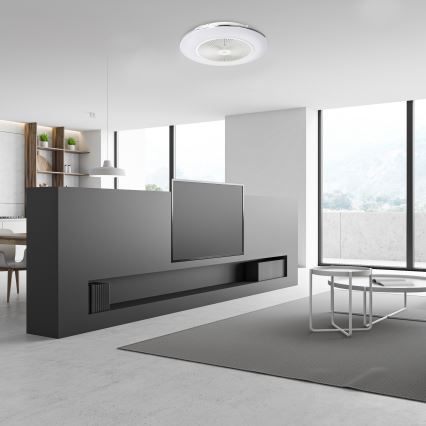 Brilagi - Luminaire à intensité variable avec ventilateur AURA LED/38W/230V 3000-6000K blanc + télécommande