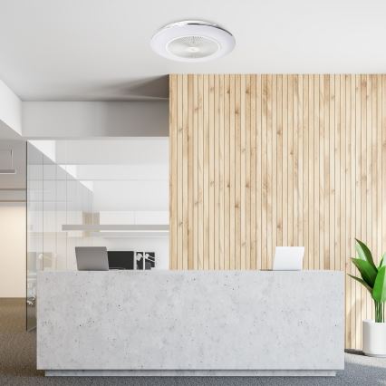 Brilagi - Luminaire à intensité variable avec ventilateur AURA LED/38W/230V 3000-6000K blanc + télécommande