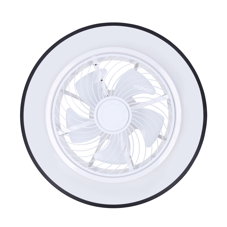 Brilagi - Plafonnier à intensité variable avec ventilateur LED/30W/230V 3000-6500K noir + Télécommande
