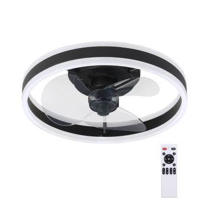 Brilagi - Plafonnier à intensité variable avec ventilateur LED/30W/230V 3000-6500K noir + Télécommande