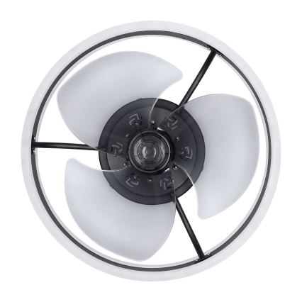 Brilagi - Plafonnier à intensité variable avec ventilateur LED/30W/230V 3000-6500K noir + Télécommande