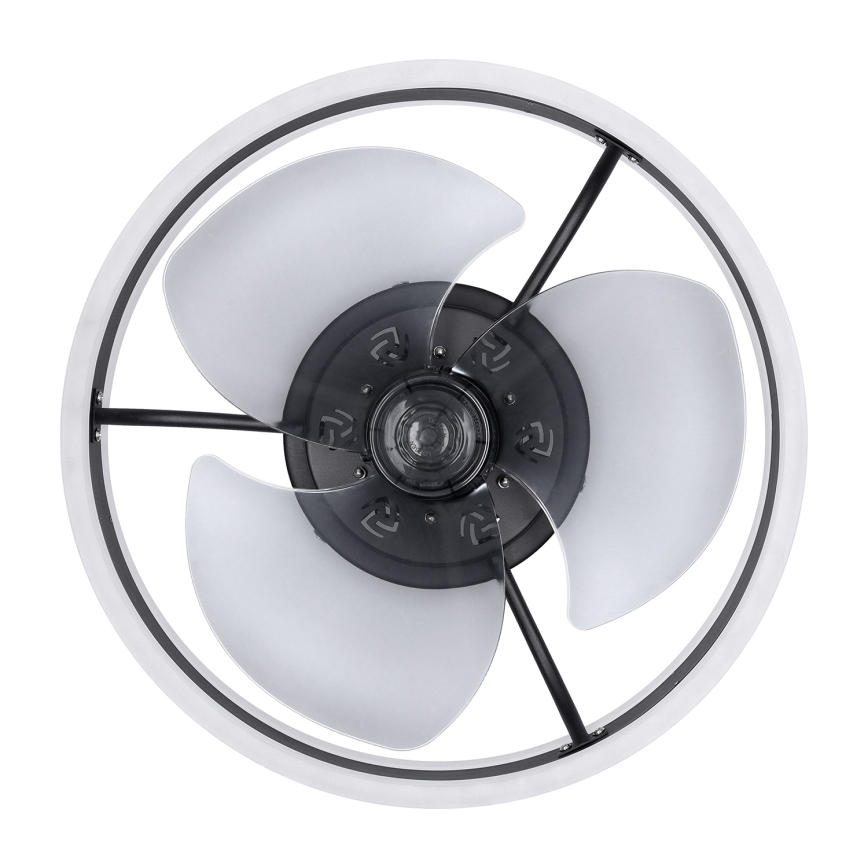 Brilagi - Plafonnier à intensité variable avec ventilateur LED/30W/230V 3000-6500K noir + Télécommande