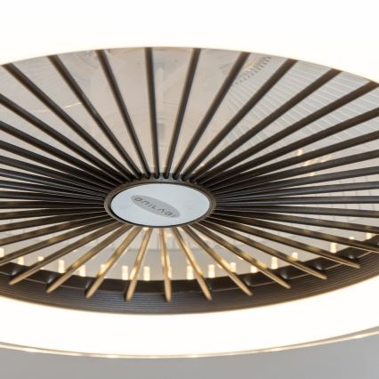 Brilagi - Luminaire à intensité variable avec ventilateur RONDA LED/48W/230V 3000-6000K noir + télécommande
