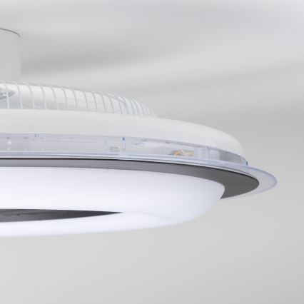 Brilagi - Luminaire à intensité variable avec ventilateur RONDA LED/48W/230V 3000-6000K noir + télécommande