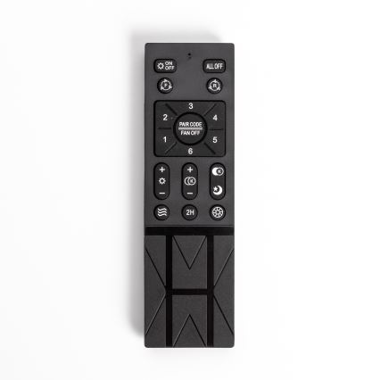 Brilagi - Luminaire à intensité variable avec ventilateur RONDA LED/48W/230V 3000-6000K noir + télécommande
