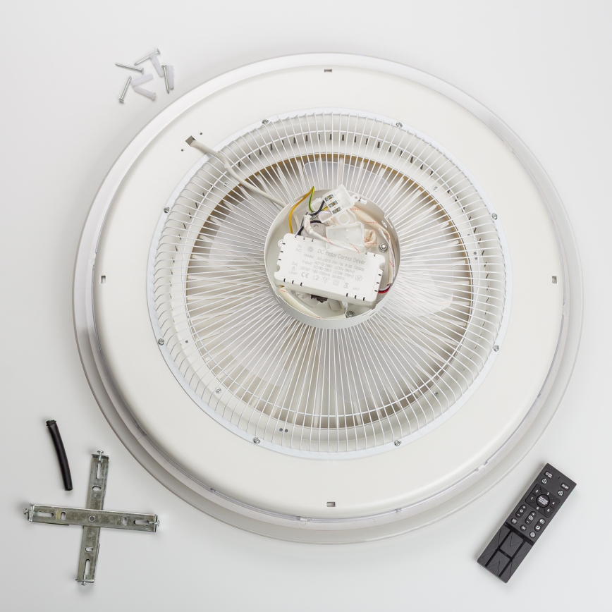 Brilagi - Luminaire à intensité variable avec ventilateur RONDA LED/48W/230V 3000-6000K noir + télécommande