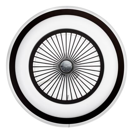 Brilagi - Luminaire à intensité variable avec ventilateur RONDA LED/48W/230V 3000-6000K noir + télécommande