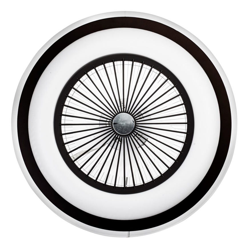 Brilagi - Luminaire à intensité variable avec ventilateur RONDA LED/48W/230V 3000-6000K noir + télécommande