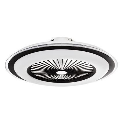 Brilagi - Luminaire à intensité variable avec ventilateur RONDA LED/48W/230V 3000-6000K noir + télécommande