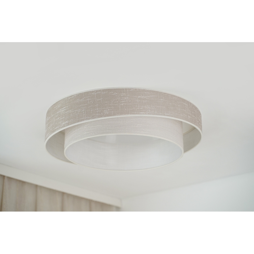 Brilagi - Plafonnier à intensité variable DOVER SHINE LED/24W/230V 3000/4000/6500K gris/crème + télécommande
