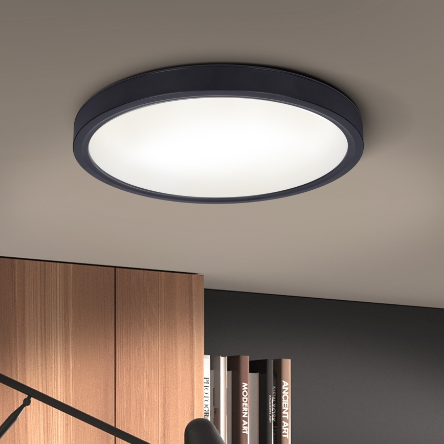 Brilagi - Plafonnier à intensité variable ESTELA LED/48W/230V 3000-6500K ø 40 cm noir + télécommande