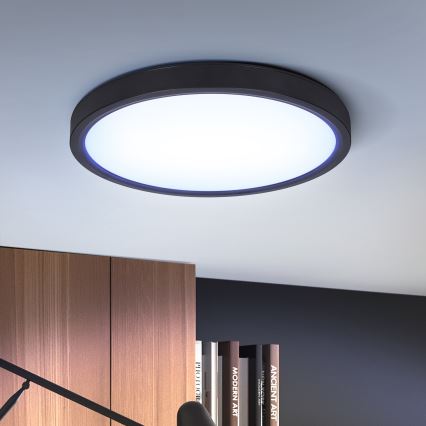 Brilagi - Plafonnier à intensité variable ESTELA LED/48W/230V 3000-6500K ø 40 cm noir + télécommande
