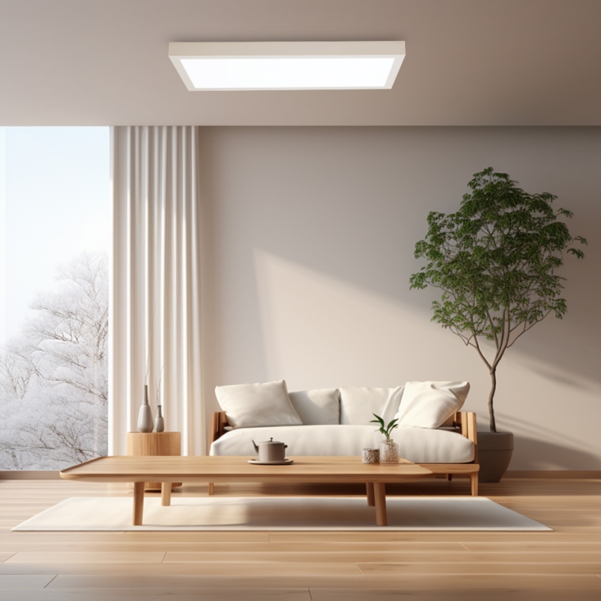 Brilagi - Plafonnier à intensité variable salle de bain FRAME SMART LED/30W/230V 30x60 cm 3000-6000K IP44 blanc + Télécommande