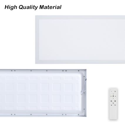 Brilagi - Plafonnier à intensité variable salle de bain FRAME SMART LED/30W/230V 30x60 cm 3000-6000K IP44 blanc + Télécommande