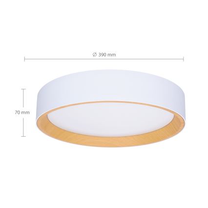 Brilagi - Plafonnier à intensité variable LARIOS LED/48W/230V 3000-6500K ø 39 cm blanc + Télécommande