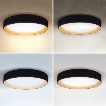 Brilagi - Plafonnier à intensité variable LARIOS LED/60W/230V 3000-6500K ø 49 cm noir + Télécommande