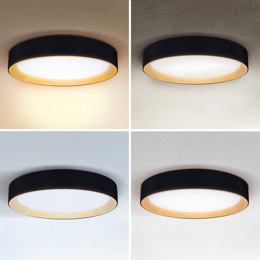 Brilagi - Plafonnier à intensité variable LARIOS LED/60W/230V 3000-6500K ø 49 cm noir + Télécommande
