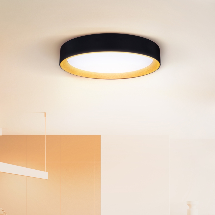 Brilagi - Plafonnier à intensité variable LARIOS LED/60W/230V 3000-6500K ø 49 cm noir + Télécommande