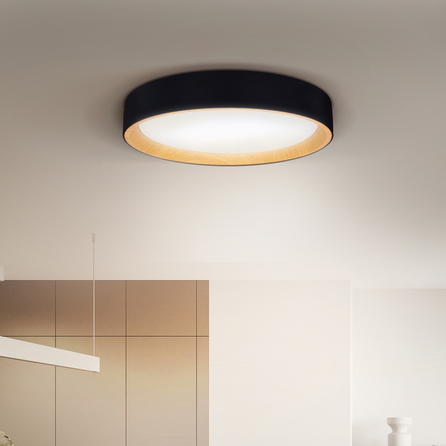 Brilagi - Plafonnier à intensité variable LARIOS LED/60W/230V 3000-6500K ø 49 cm noir + Télécommande