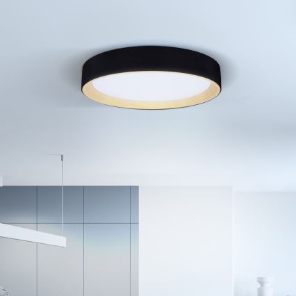 Brilagi - Plafonnier à intensité variable LARIOS LED/60W/230V 3000-6500K ø 49 cm noir + Télécommande