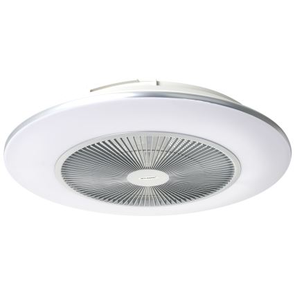 Brilagi - Luminaire à intensité variable LED avec ventilateur AURA LED/38W/230V 3000-6000K argenté + télécommande