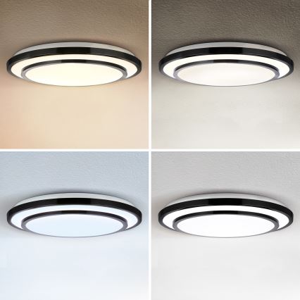 Brilagi - Plafonnier à intensité variable LUCIANO LED/48W/230V 3000-6500K ø 39 cm noir + télécommande