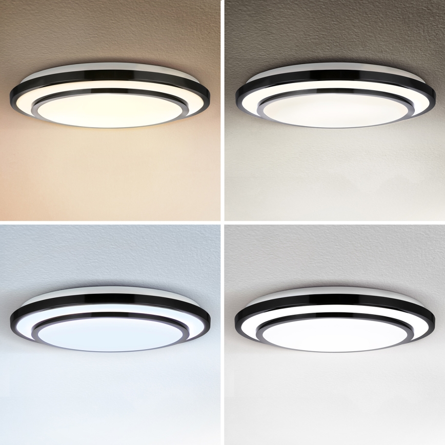 Brilagi - Plafonnier à intensité variable LUCIANO LED/48W/230V 3000-6500K ø 39 cm noir + télécommande